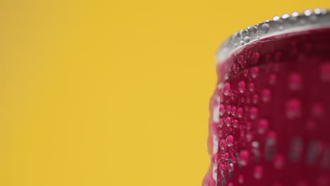 Close-Up-Of-Condensation-Droplets-On-Revolving-Takeaway-Can-Of-Cold-Beer-Or-Soft-Drink-Against-Yellow-Background-With-Copy-Space-5